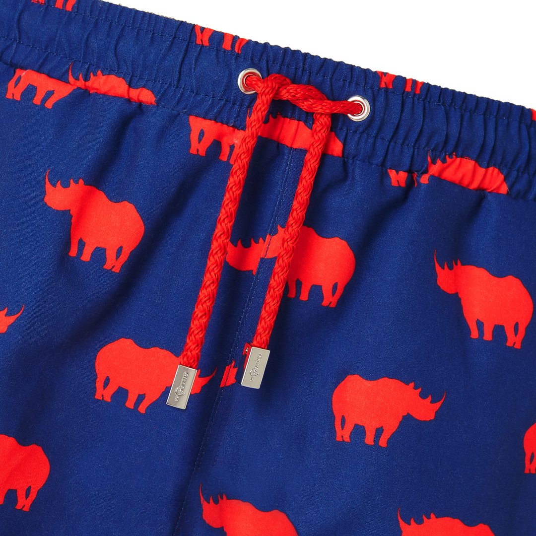 Red and blue swim on sale trunks