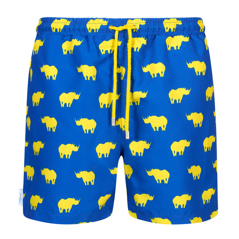 Blue mens rhino swim shorts