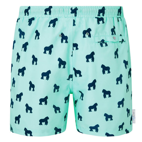 Gorilla print men's swim shorts trunks swimwear